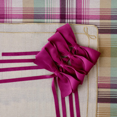AKSAMITNE KOKARDKI DEKORACYJNE - FUCHSIA BOWS - 6 SZT. - ROSEBERRY HOME - MY HONEY HOME