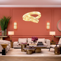 Kinkiet Monari antique brass finish Eichholtz