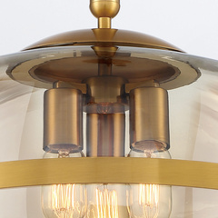 Lampa wisząca Nottingham - 3 źródła światła - Antyczny mosiądz