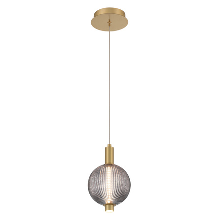 Mała lampa wisząca Palmas - 1 źródło światła - Szczotkowane złoto