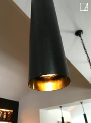 Lampa wisząca Authentage Tubelum na okrągłej podstawie