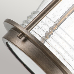 Duża latarnia naścienna Ashland Bay - 1 źródło światła - Oksydowany brąz