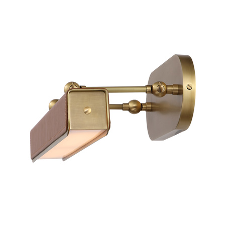 Średnia obrazówka LED Valise Picture - Vintage mosiądz, skóra koniakowa