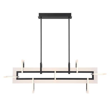 Średnia lampa wyspowa Inizio - Matowa czerń