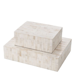 Pudełko Eichholtz Scoop L naturalna kość