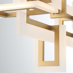 Średnia lampa wyspowa Inizio - Szczotkowane złoto