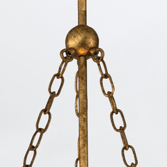 Lampa wisząca Sawgrass - 3 źródła światła - Płatkowe złoto