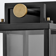 Duża latarnia naścienna Catalina - 1 źródło światła - Czarny, oksydowany brąz