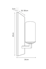 Lampa ścienna Authentage Bellefeu na płycie