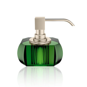 KRISTALL Dozownik mydła Decor Walther Angielski zielony / nikiel satynowany