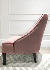 PUDROWO-RÓŻOWY WELUROWY FOTEL - MY HONEY HOME