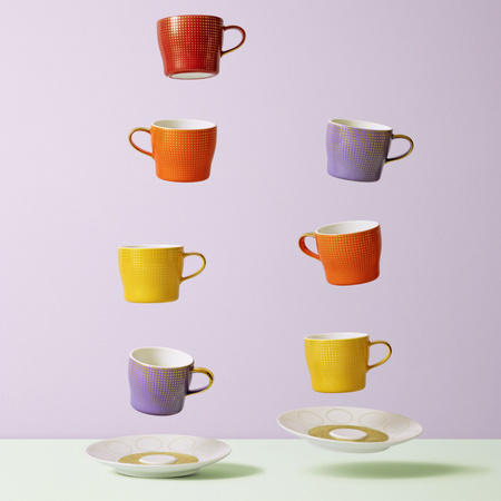 Filiżanka do espresso ze spodkiem AURÉOLE/CLAIR DE LUNE FÜRSTENBERG