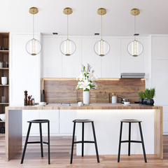 Lampa wisząca Atomo - 1 źródło światła - Szczotkowane złoto