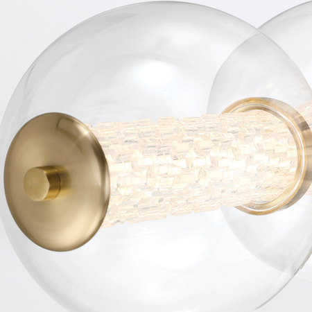 Kinkiet Atomo - 5 źródeł światła - Szczotkowane złoto