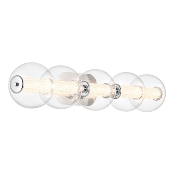 Kinkiet Atomo - 5 źródeł światła - Polerowany chrom