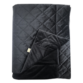 PLED PIKOWANY - CZARNY WELUR - 160 x 240 - MY HONEY HOME COLLECTION