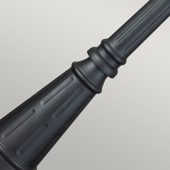 Duża latarnia stojąca Chicago - 1 źródło światła - Teksturowana czerń