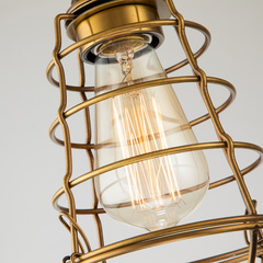 Półplafon Mixon - 1 źródło światła - Wyblakły mosiądz