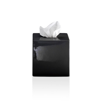 Pudełko na chusteczki kwadratowy Decor Walther porcelana Czarny