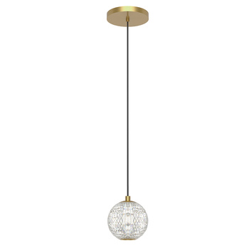 Mała lampa wisząca LED Marni - Naturalny mosiądz