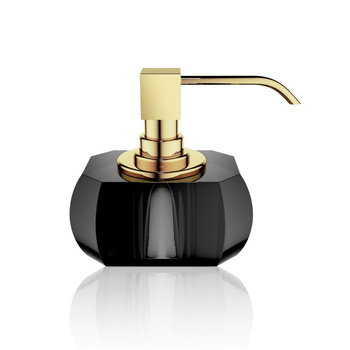 KRISTALL Dozownik mydła Decor Walther Antracyt / złoto 24-karatowe