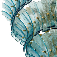 Żyrandol Toscano blue glass Eichholtz