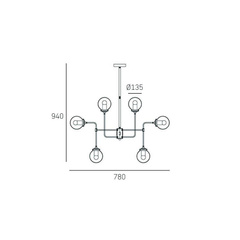 Lampa wisząca BOSTON P08959BR
