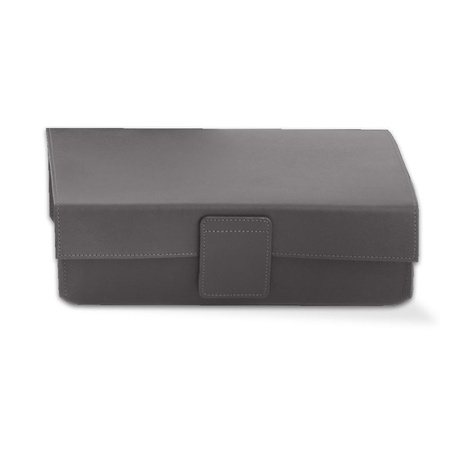 Pudełko z pokrywą Decor Walther NAPPA Skóra naturalna smoke-grey