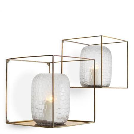 Stojak ścienny Deco kwadratowy zestaw 2 szt. Eichholtz