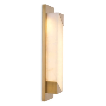 Kinkiet Scilla antique brass finish alabaster Eichholtz