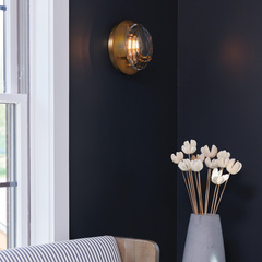 Kinkiet Leo - 1 źródło światła - Klasyczny mosiądz