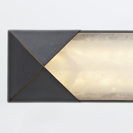 Duży kinkiet LED Caesar - Miejski brąz