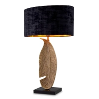 Lampa stołowa Foglia vintage brass finish incl shade
