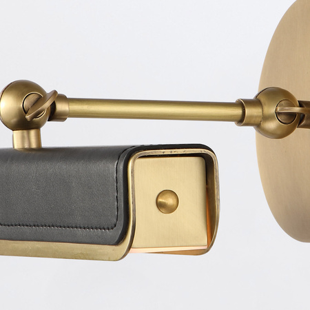 Mała obrazówka LED Valise Picture - Vintage mosiądz, skóra smokingowa