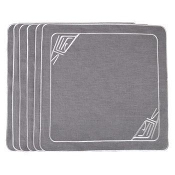 HAFTOWANE SERWETKI INFINITY - 6 SZT. - 38.5 x 38.5 CM - ROSEBERRY HOME - MY HONEY HOME