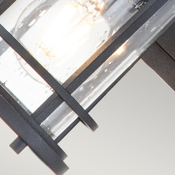 Mała latarnia naścienna Lighthouse - 1 źródło światła - Teksturowana czerń