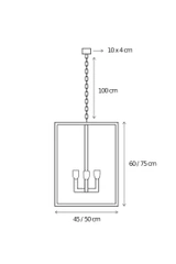 Lampa wisząca Authentage Vitrine latarnia - 4 źródła światła