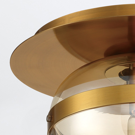 Mały plafon Nottingham - 1 źródło światła - Antyczny mosiądz