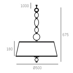 Lampa wisząca CANCUN P04981CH-WH