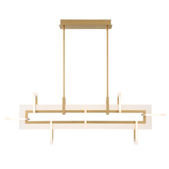 Średnia lampa wyspowa Inizio - Szczotkowane złoto