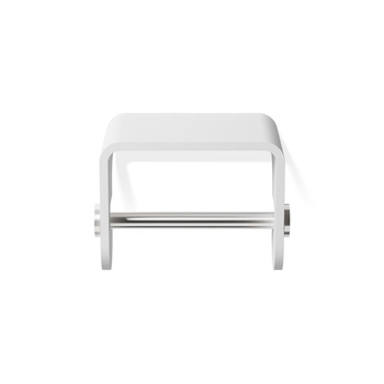 Uchwyt na papier toaletowy Decor Walther Biały mat / stal nierdzewna matowa na Smartphone/ mokra chusteczka - Półka