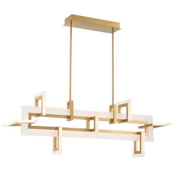 Średnia lampa wyspowa Inizio - Szczotkowane złoto