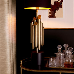 Lampa stołowa Beau Rivage Round vintage brass finish incl shade Eichholtz