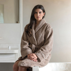 Szlafrok Kąpielowy Graccioza Long Double Loop L Stone