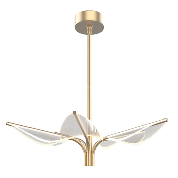 Mała lampa wisząca LED Floriana - Naturalny mosiądz
