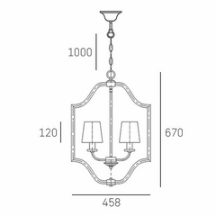 Lampa wisząca NEW YORK P04667AU-WH