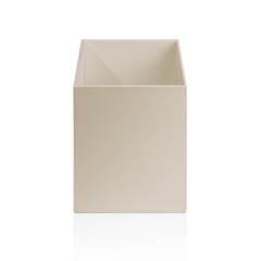 Kosz na papier (kwadratowy) Decor Walther Sztuczna skóra piaskowa