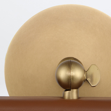 Mała obrazówka LED Valise Picture - Vintage mosiądz, skóra koniakowa