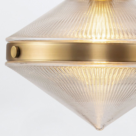 Lampa wisząca Willard - 1 źródło światła - Vintage mosiądz