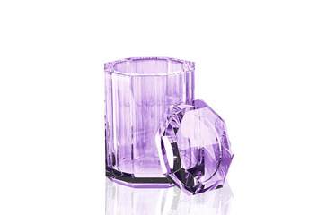 KRISTALL Pudełko z pokrywką Decor Walther Fioletowy